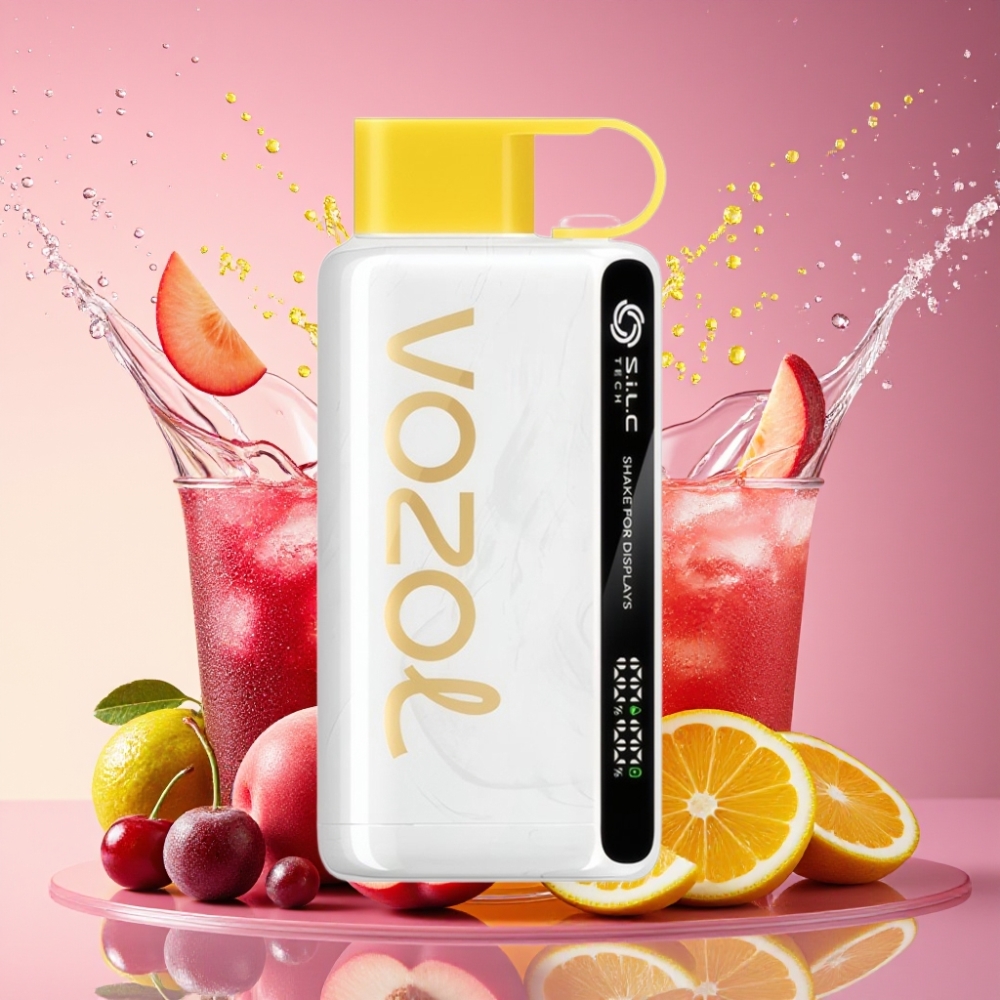 VOZOL STAR 9000/12000 Engangs Vape Kirsebær Fersken Lemonade 650mAh 0/20/50mg/ml Engros Danmark