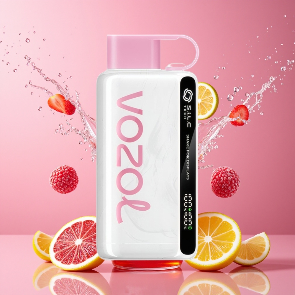 VOZOL STAR 9000/12000 Engangs Vape Lyserød Lemonade Shake for display S.i.L.C TECH 650mAh Engros Danmark
