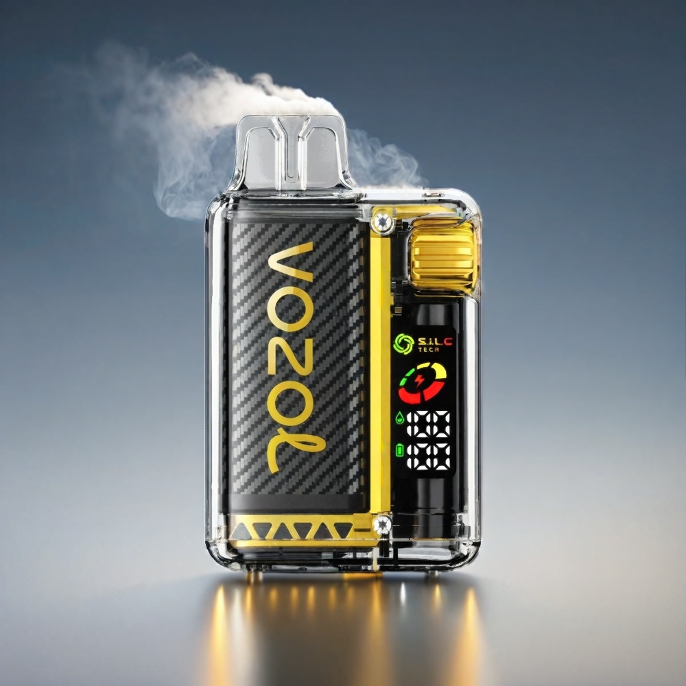 VOZOL Vista 20000 Puffs Genopladelig 650mAh 2% OLED S.i.L.C Tech Dual Mesh MCU 65% PCR MTL 6-level Watt Mango Engros Danmark