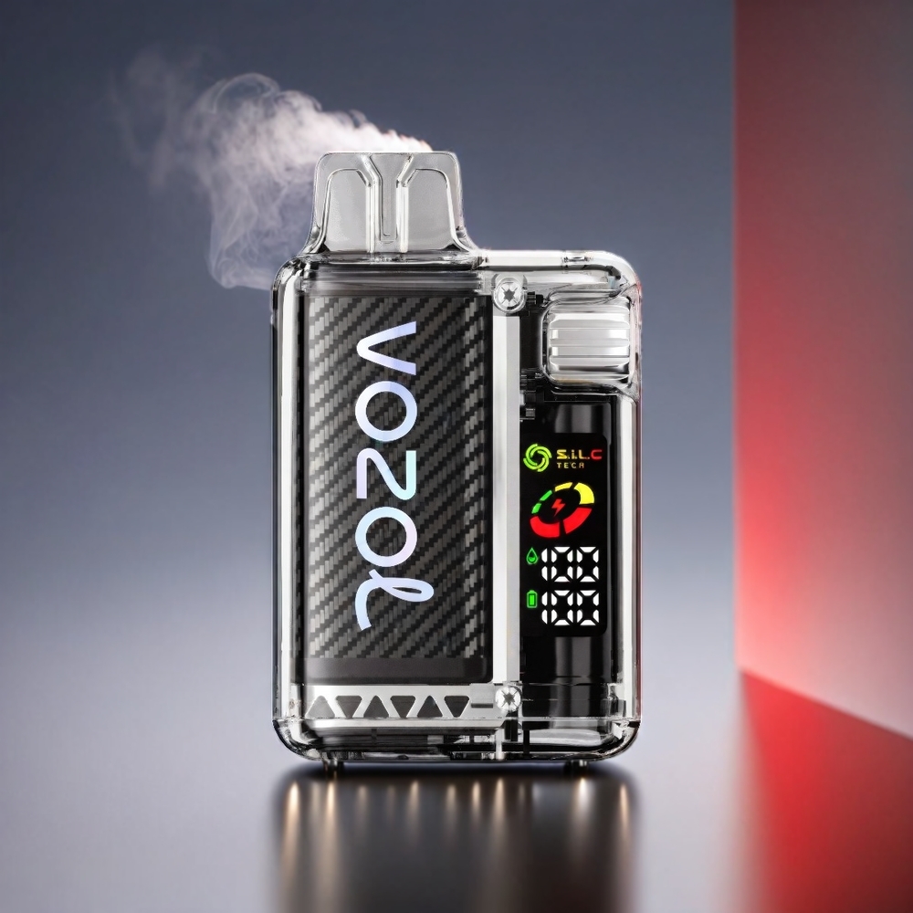 VOZOL Vista 20.000 Puffs Genopladelig 650mAh 2% Nikotin OLED S.i.L.C Dual Mesh MCU 65% PCR TPD MTL 6-level Watt Engros Danmark
